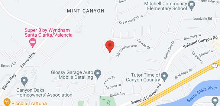 map of 28214 Ridge View Canyon Country, CA 91387